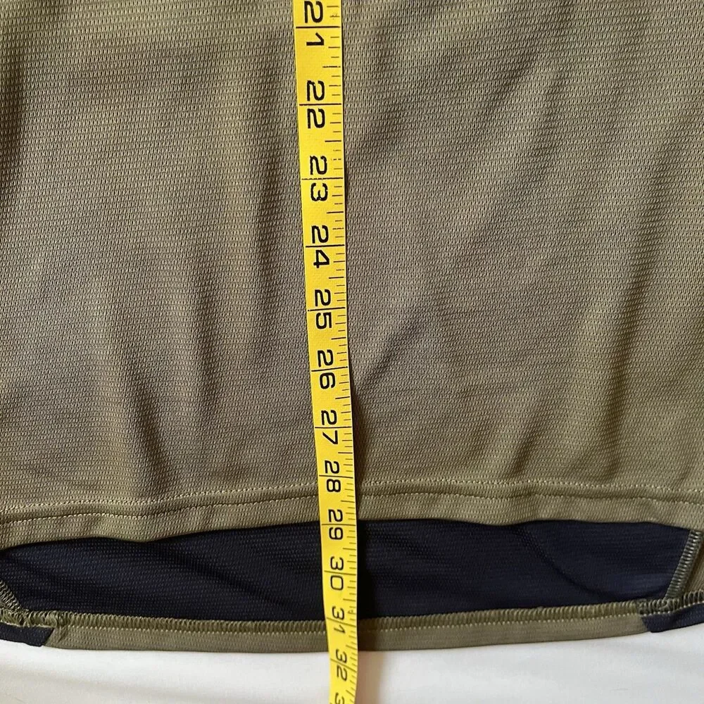 REI Co Op Cycling Jersey Men XL Short Sleeve Half Zip Back Zip Pocket Olive Blue